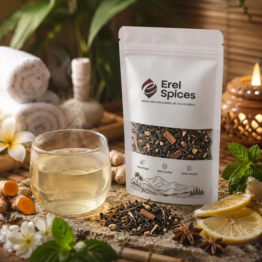 EREL Premium Tulsi Ginger Green Tea - Image 4